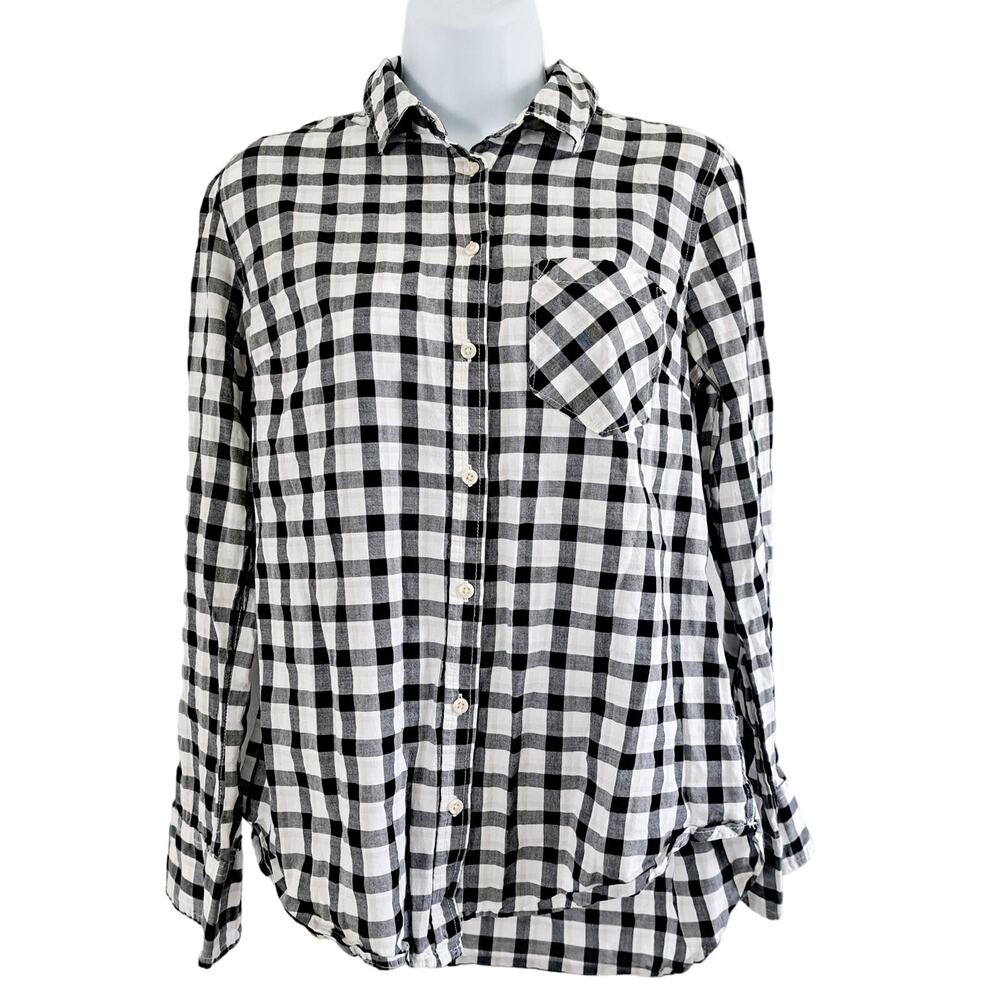 Merona Button Up Long Sleeve Checkered Shirt